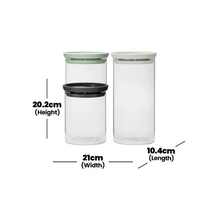 brabantia-stackable-glass-jar-set-of-3-0-3l-0-6l-1-1l-light-grey-dark-grey-mint