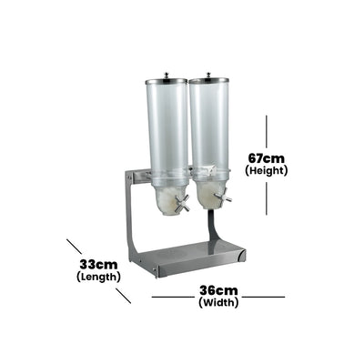 THS Stainless Steel Dual Cereal Dispenser