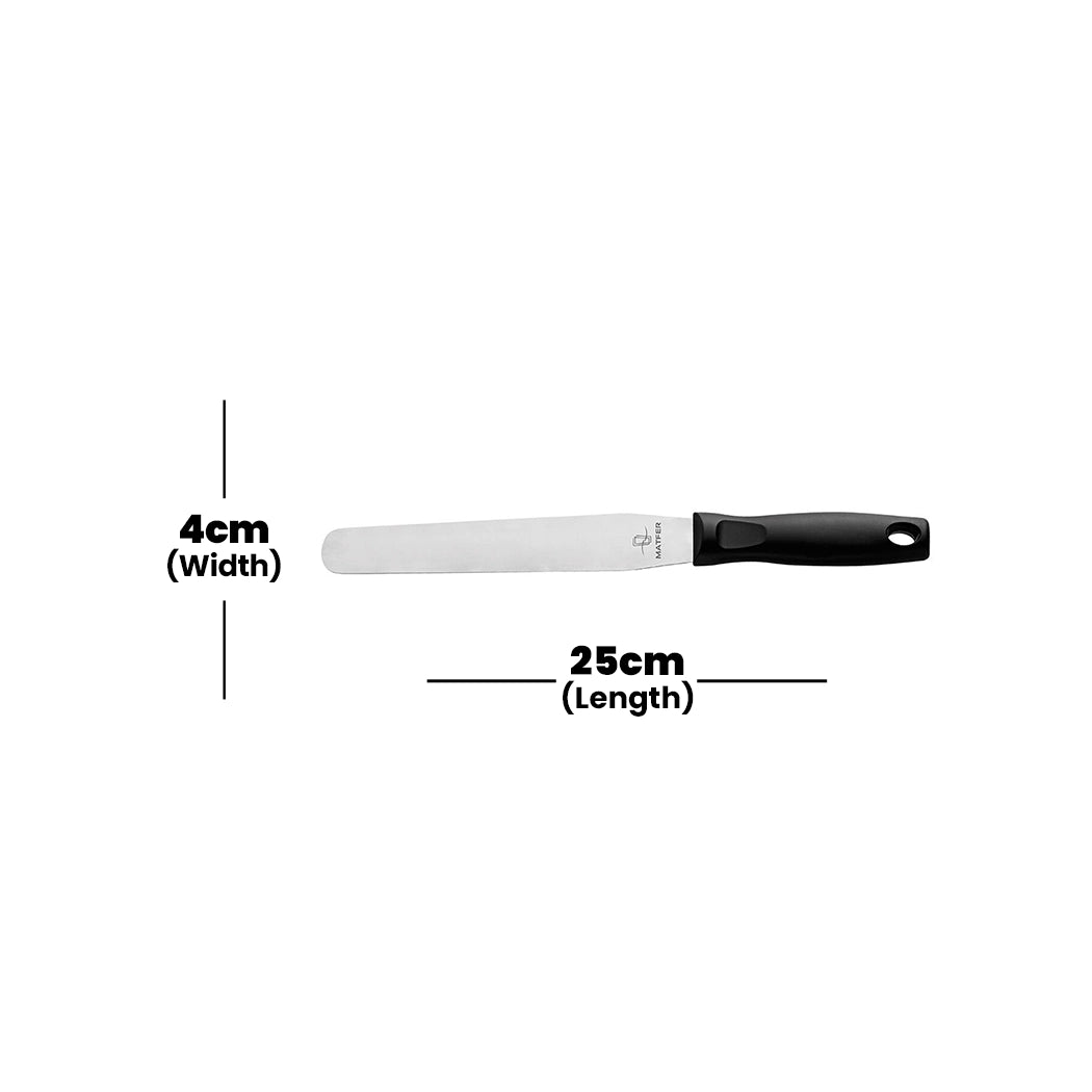 Matfer Bourgeat Stainless Steel Spatula with Plastic Handle, 25 cm