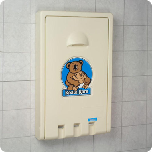 Koala Kare Classic Vertical Surface Mounted Baby Changing Station 22” W x 35½” H (559 mm x 902 mm) - Cream