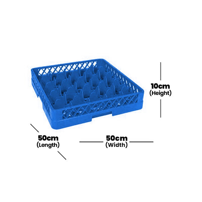 Tribeca 25 Compartment Glass Rack, Height 10 cm, 6 pcs