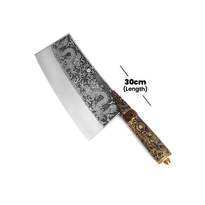 Paul Brown High Carbon Alloy Steel Slicing Chef Knife with Wooden Handle, Blade Length 20 cm