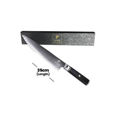 Paul Brown Knight Series VG10 Steel Chef Knife With Octagon Wooden Handle, Blade Length 20 cm