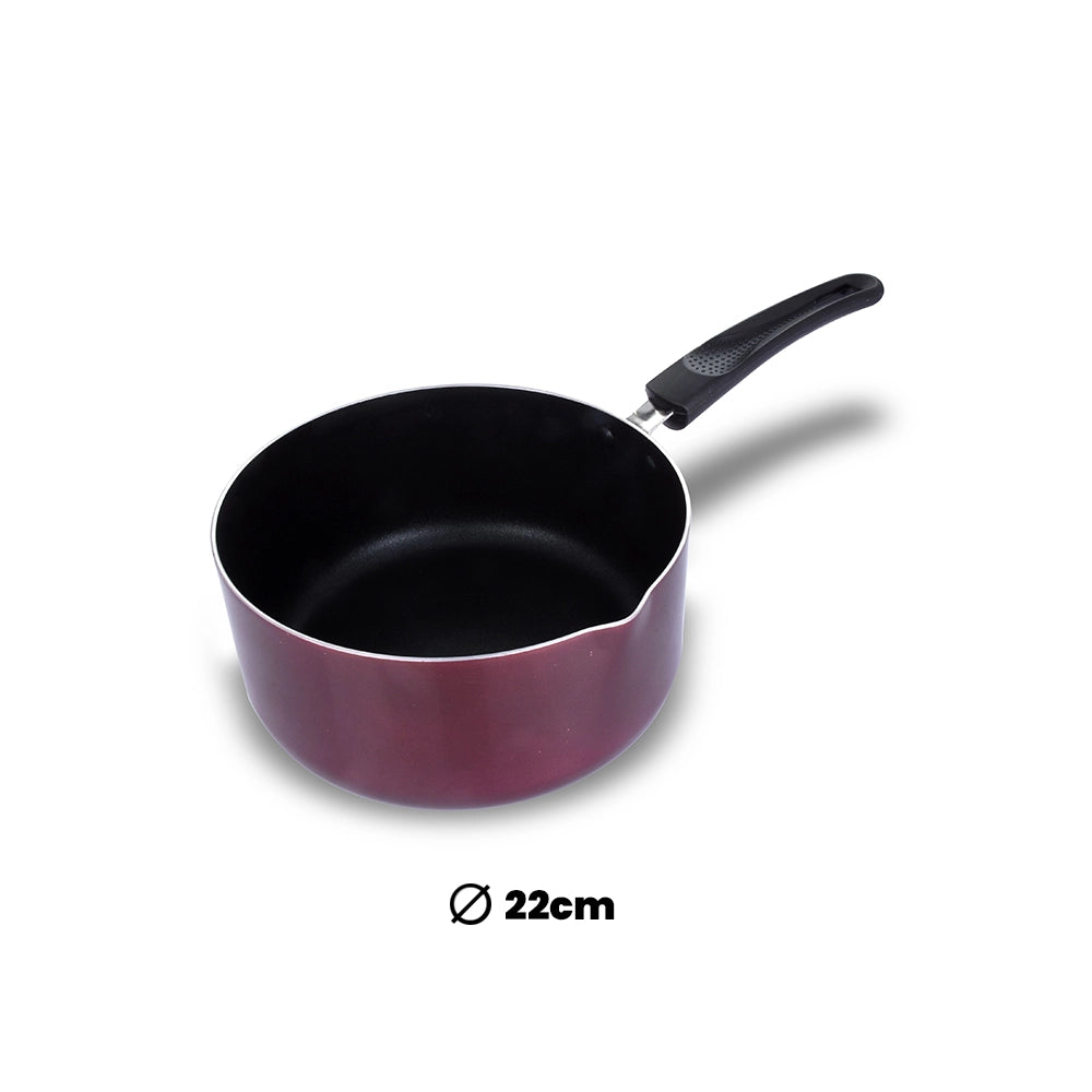 ARK Nonstick Induction Aluminium Sauce Pan, 22 cm