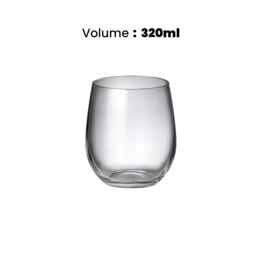Furtino England Polycarbonate Stemless Wine Glass 320 ml, Pack Of 12