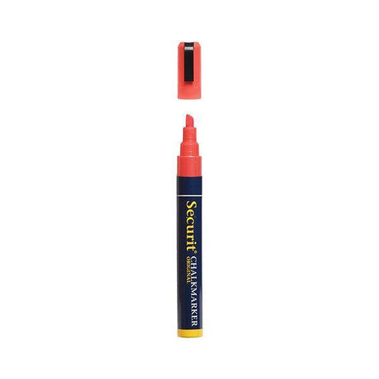 Securit SMA510-RD Liquid Chalk Marker Medium 2-6 mm Nib, Color Red, Set of 3