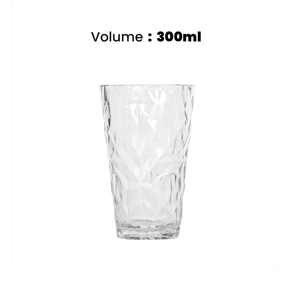 Tribeca Exclusive Prisma Polycarbonate  Clear Grey Tumbler 300+ml, BOX QUANTITY 36 PCS