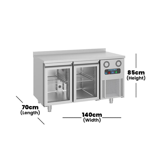 frenox double door horizontal countertop type gastronomer refrigerator 180 w