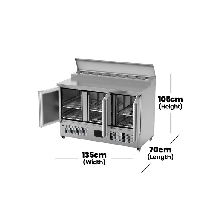 hoshizaki-3-door-refrigerated-food-preperation-table-salad-bar-2-to-8-c