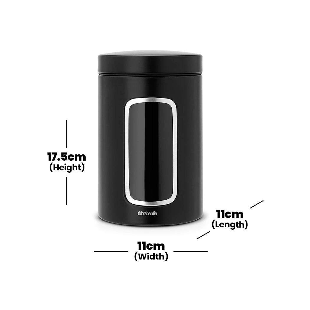 brabantia-steel-window-canister-1-4l-matt-black