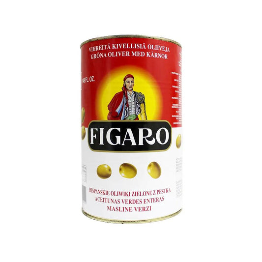 Figaro Whole Green Olives Tin 6 x 3 Kg   HorecaStore