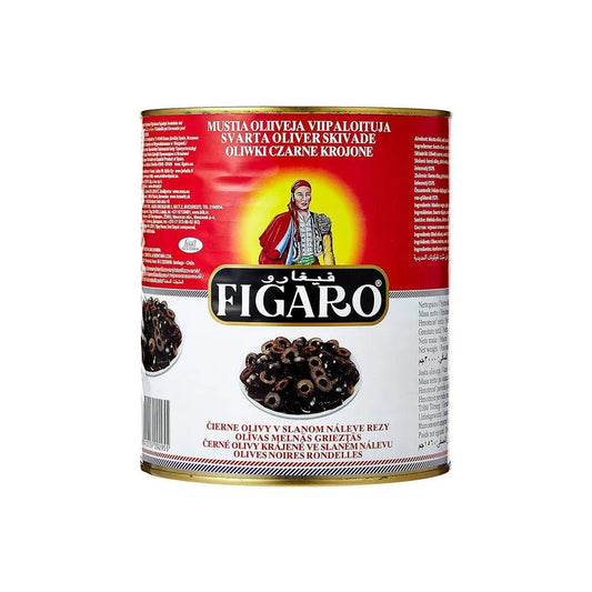 Figaro Whole Black Olives Tin 2 x 8 Kg   HorecaStore