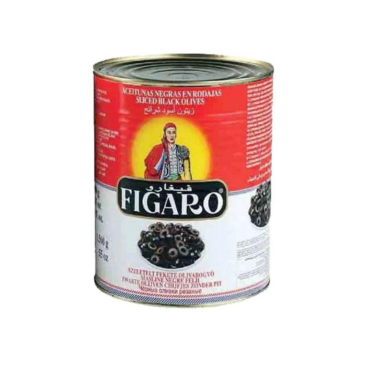 Figaro Sliced Sliced Black Olives Tin 6 x 3 Kg   HorecaStore