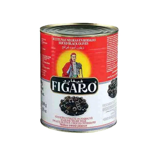 Figaro Sliced Sliced Green Olives Tin 6 x 3 Kg   HorecaStore