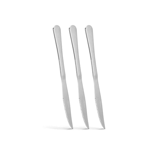 Flavia Stainless Steel 3-Piece Steak Knives, 22.5 cm