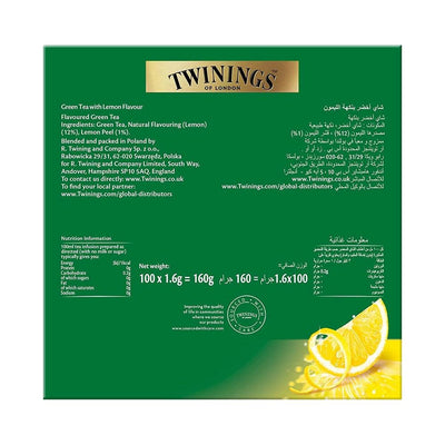 Twinings Green Tea And Lemon Tea Bags 4 X 100   HorecaStore