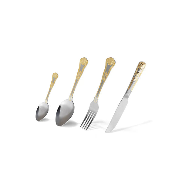 ROUSSE Golden Stainless Steel 24 Pcs Cutlery Set