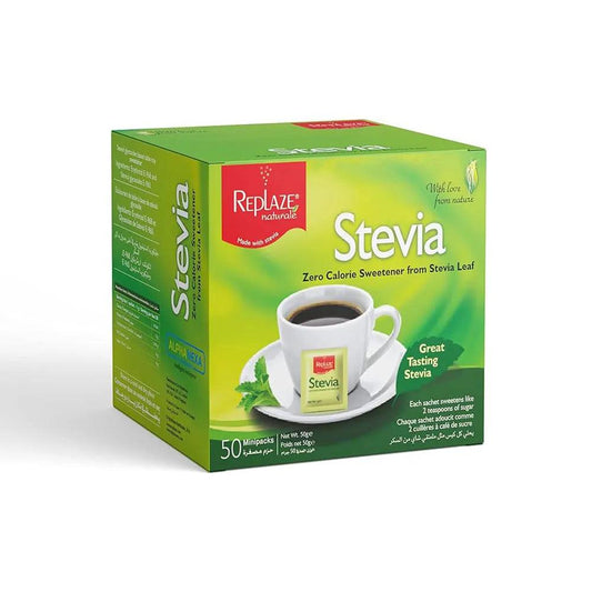 Stevia Extract Zero Calorie Natural Sweetner 10 x 50 x 1gm   HorecaStore