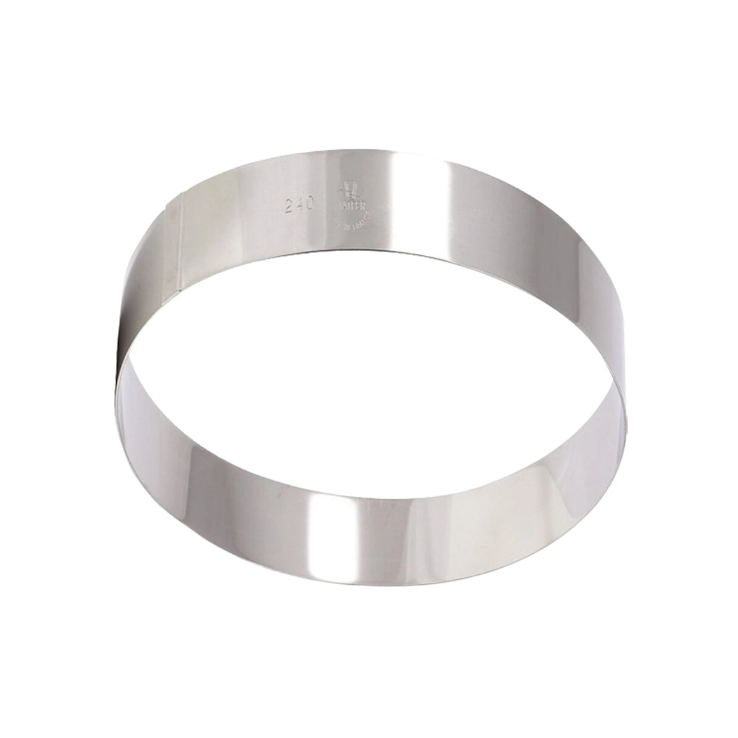 Matfer Bourgeat Stainless Steel Cake Ring Frame, 24 x 3.5 cm