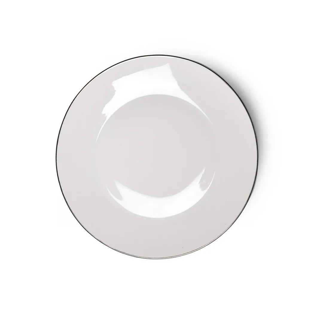 Aleksa Series Porcelain Plate in White Color, 27 cm