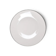 Aleksa Series Porcelain Plate in White Color, 27 cm