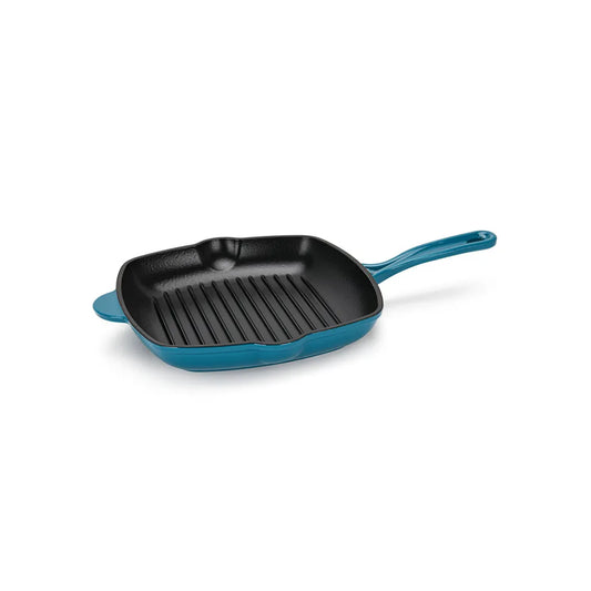 Enamel Cast Iron Square Grill Pan (27 x 5.0 cm) with Helper Handle