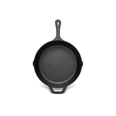 Cast Iron Frying Pan with Helper Handle in Black Color, 5.4 x 26 cm