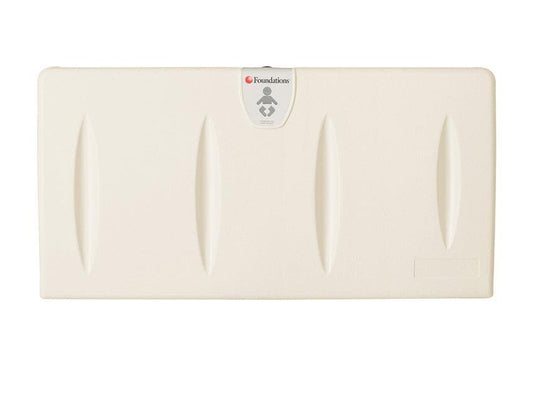 Foundations Classic Horizontal Wall Mounted Baby Changing Station L 87 x W 10.16 x H 39 cm, Color Cream