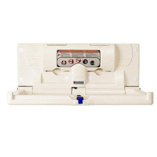 Foundations Classic Horizontal Wall Mounted Baby Changing Station with Backer Plate L 87 x W 10.16 x H 39 cm, Color Cream