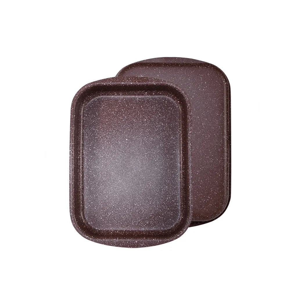 Aluminum Non-stick Roaster Pan in Brown Color, 30 x 22 x 6 cm