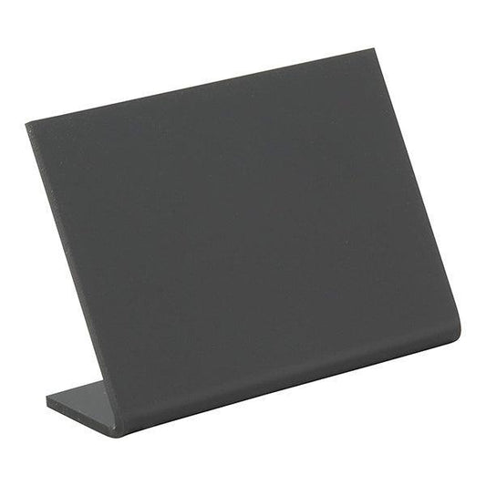 Securit® Tabletop Chalkboard Sign, Acrylic Chalkboard Stand Hortizontal A8 H 7 x W 7.5 x D 3.5 cm, Tabletop Chalkboard Menu Stand for Restaurants, Color Black, Set of 5