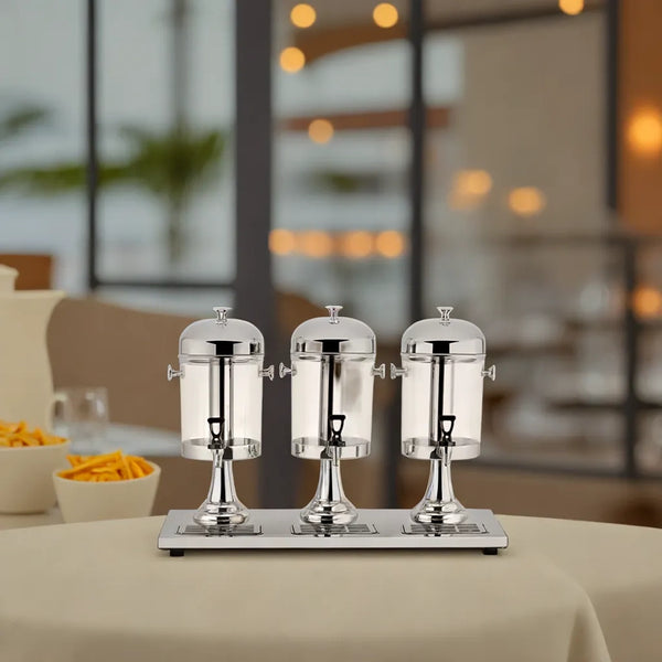 Viraj Stainless Steel Triple Juice Dispenser