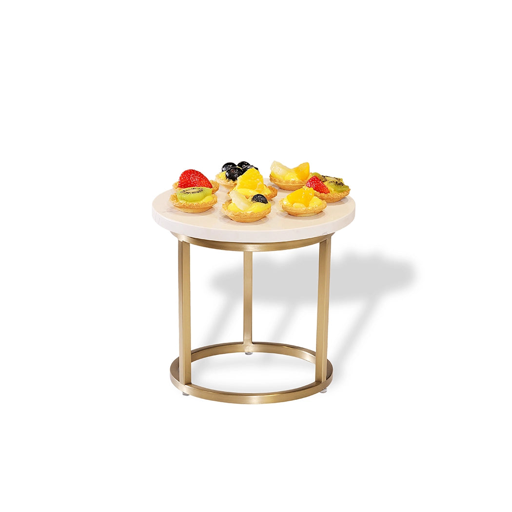 Wundermaxx Metal Stand Round Gold, 18 cm