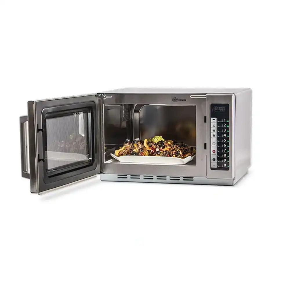 Menumaster Stainless Steel Electric 1100W Microwave with 10 Programmable Pads and 34L Capacity, 5 Power levels, L56 X W44 X H35 cm   HorecaStore