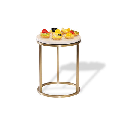 Wundermaxx Metal Stand Round Gold, 26.5 cm