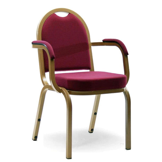 Phoenix Arm Chair Aluminum Banquet Chair, Comfortable, Lightweight, Space-saving, Stackable - HorecaStore
