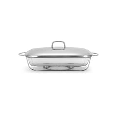 Rectangular Chafing Dish with Heat Resistant Glass, 4 ltr. Capacity and 39.5 x 24 x 6.5 cm