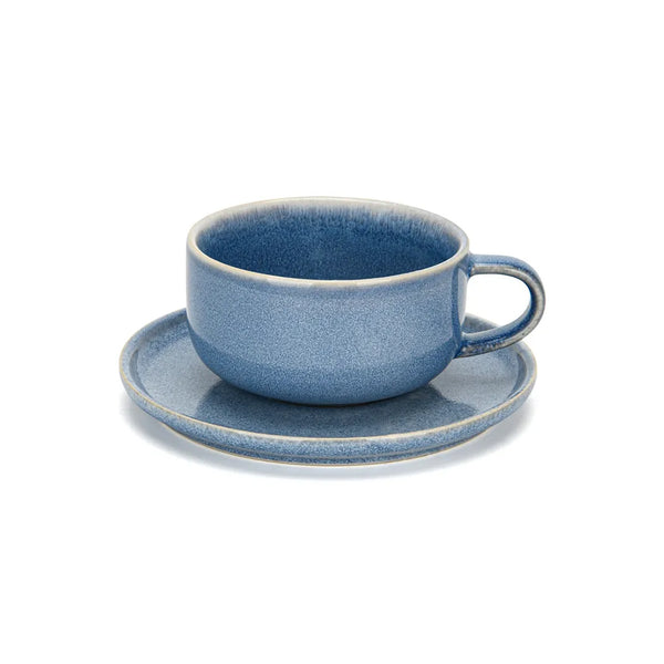 Cozy Series Ceramic Tea Set with Mug 230 ml and Saucer 14 cm