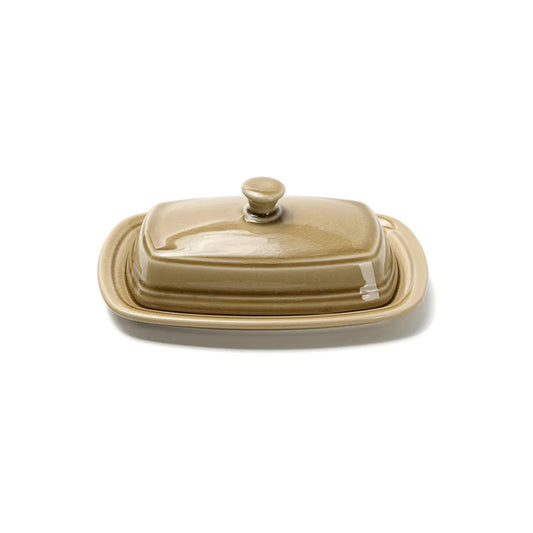 Ceramic Butter Dish in Brown Color, 20 x 14 x 7 cm