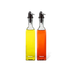 2-Piece Glass made Oil And Vinegar Bottle Set in Multicolour, 500 ml