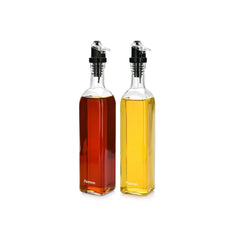 2-Piece Glass made Oil And Vinegar Bottle Set, 500 ml