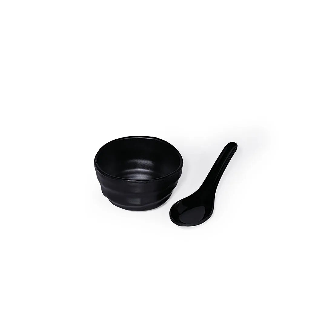 Dinewell 3.5"/9CM Melamine Round Veg Bowl Black 12/Case