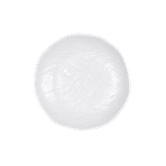 THS Melamine Hammered Finish Small Plate 7.5" White - HorecaStore