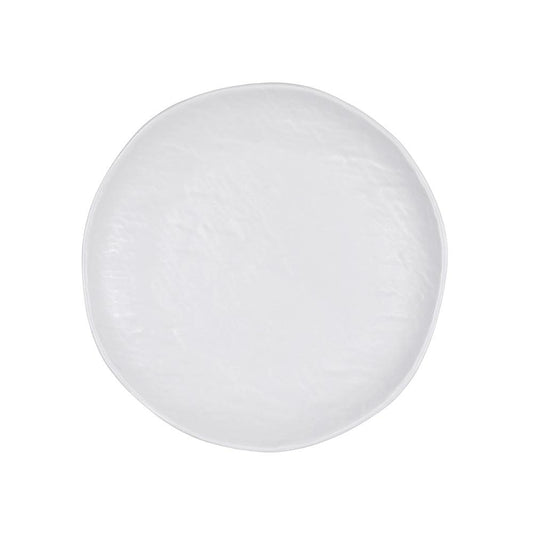 THS Melamine Hammered Finish Dinner Plate 10.5" White - HorecaStore