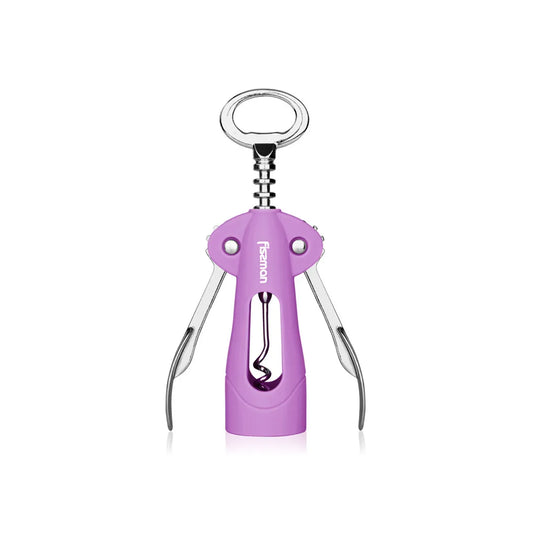 Stainless Steel Durable Corkscrew in Purple/Silver Color, 17.5 cm