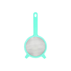 Stainless Steel Strainer with Plastic Handle in Green Color, 28 cm