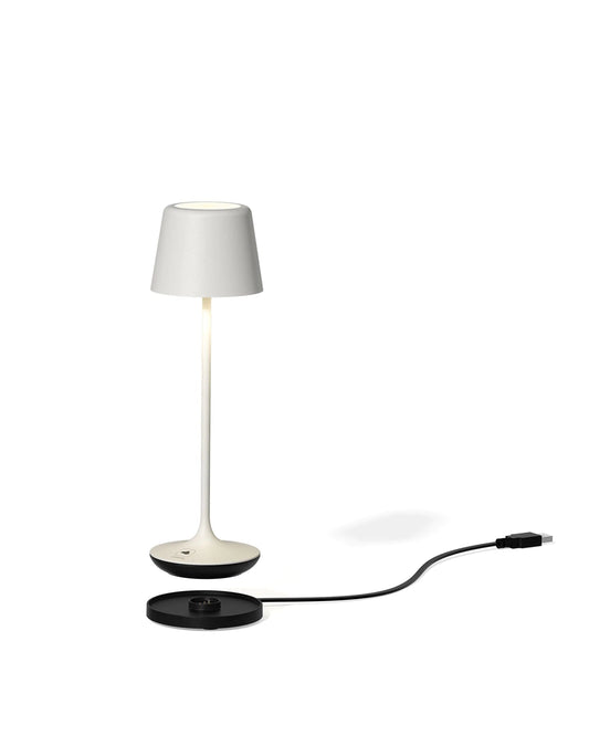 Leonardo Bari table lamp, H25 cm, White