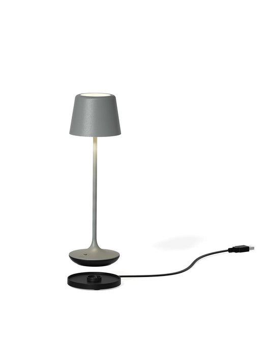 Leonardo Bari table lamp, H25 cm, Grey