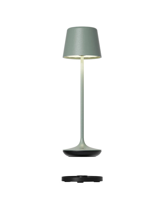 Leonardo Bari table lamp, H25 cm, Olive Green