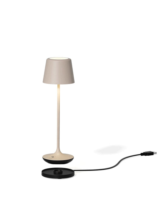 Leonardo Bari table lamp, H25 cm, Sand